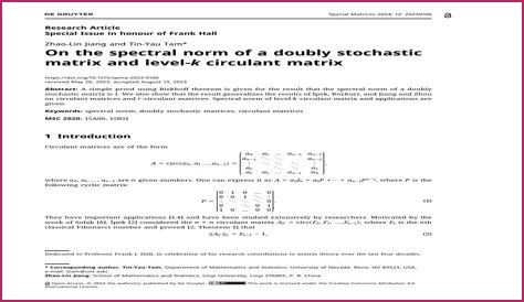 Meaning of the spectral norm of a matrix